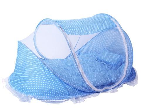 Foldable Baby Bed Net with Pillow – 2-Piece Set: Comfort and Protection for Your Little One