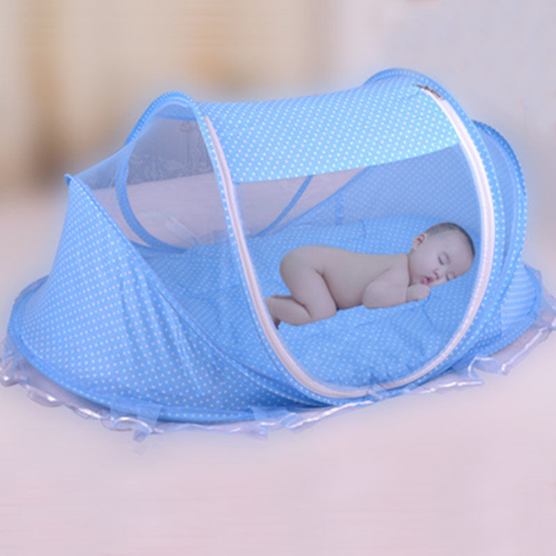 Foldable Baby Bed Net with Pillow – 2-Piece Set: Comfort and Protection for Your Little One