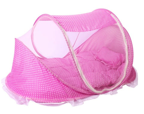 Foldable Baby Bed Net with Pillow – 2-Piece Set: Comfort and Protection for Your Little One