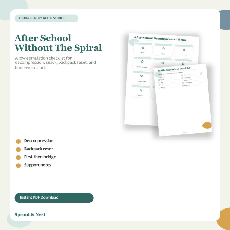 ADHD After School Routine Checklist Printable featured image