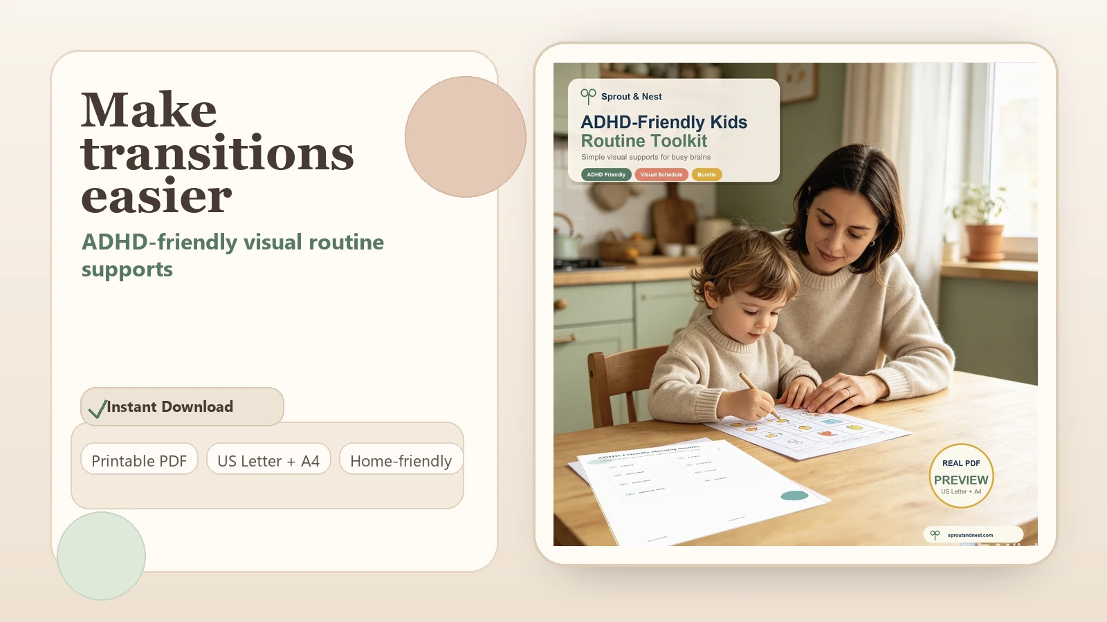 ADHD-friendly routine system for kids