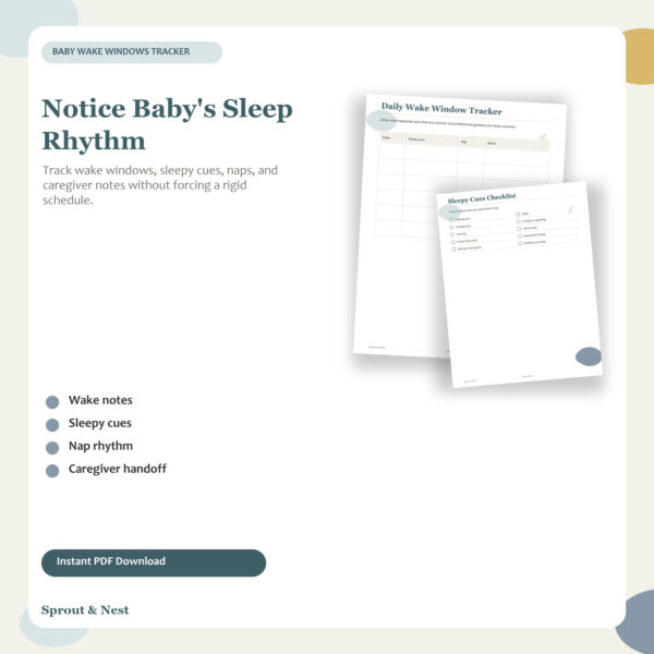 Baby Wake Windows Tracker Printable featured image