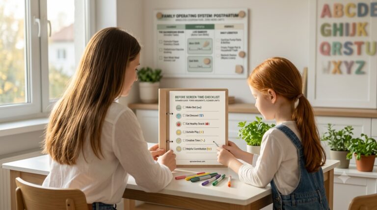 before screen time checklist summer - summer family routine guide