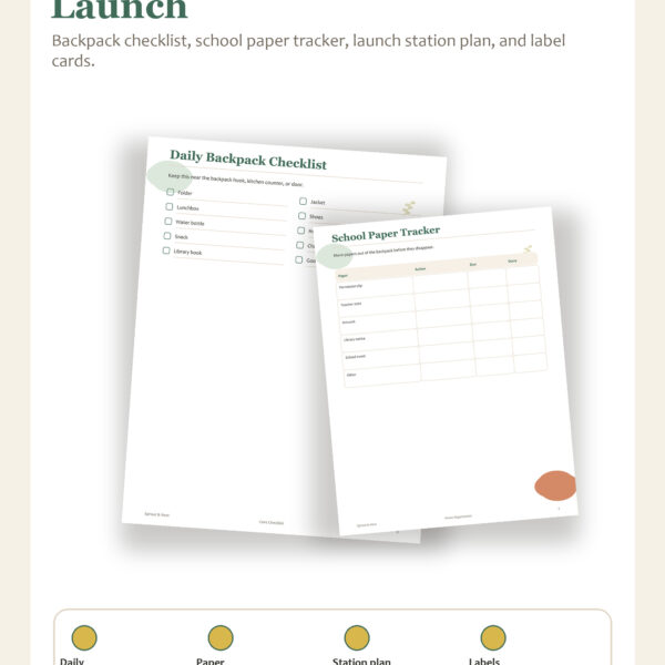 Kindergarten Backpack Checklist Printable Pinterest pin image