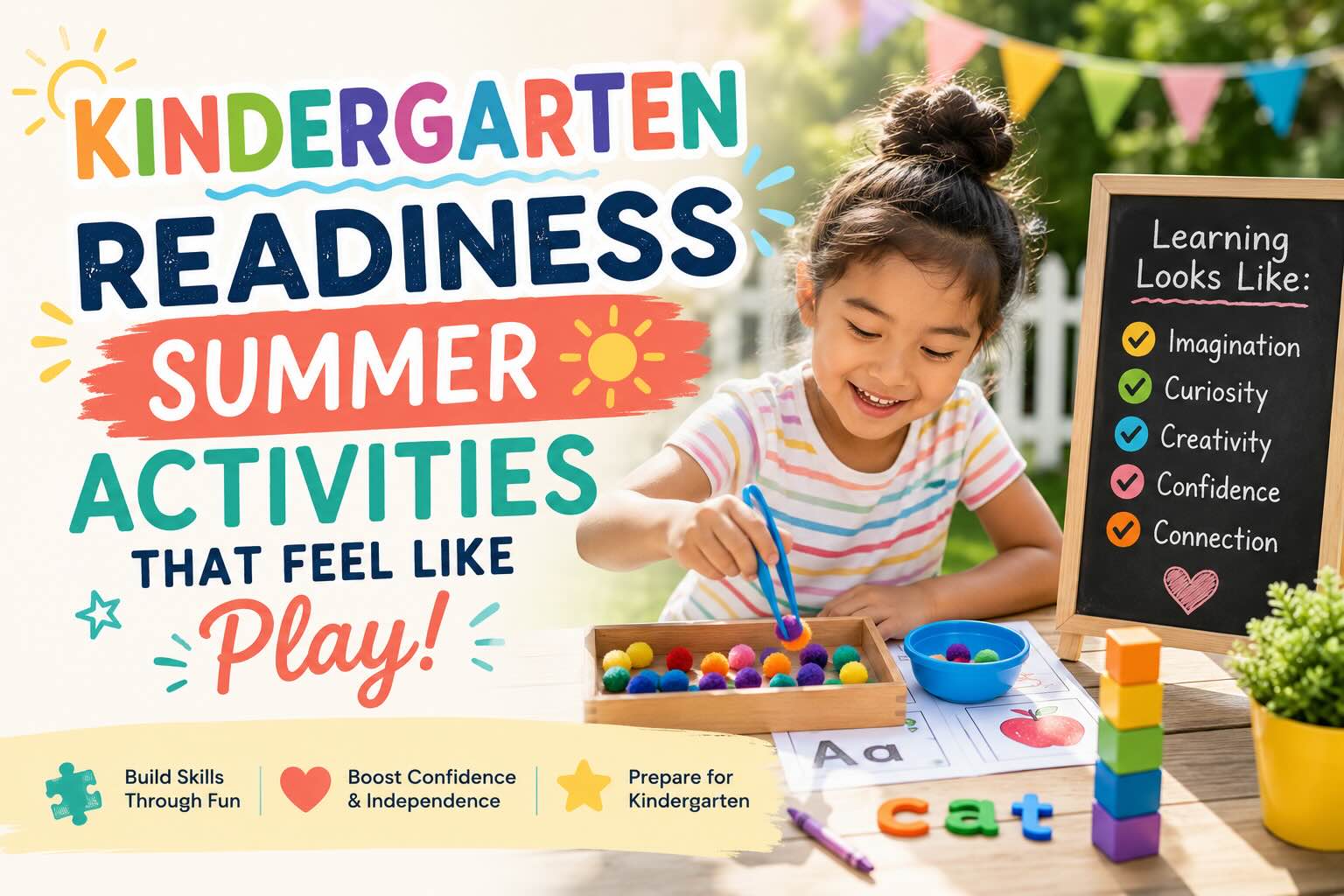 kindergarten readiness summer activities - summer family routine guide
