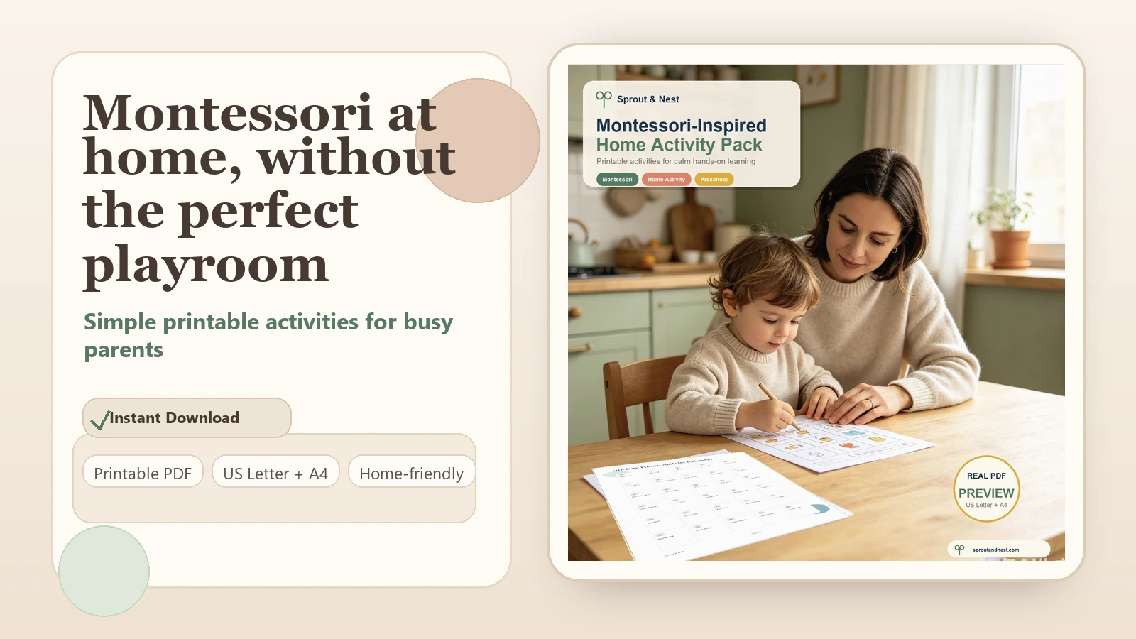 Montessori activities at home