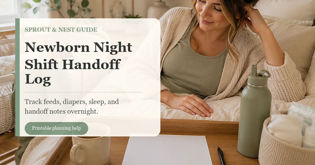 Newborn night shift handoff log guide for exhausted parents tracking feeds diapers sleep and notes