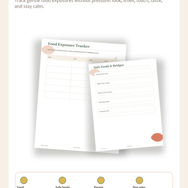 Picky Eater Exposure Tracker Printable Pinterest pin image