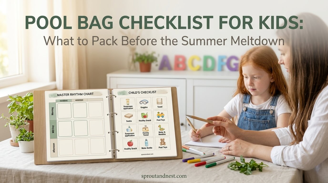 pool bag checklist for kids - summer family routine guide