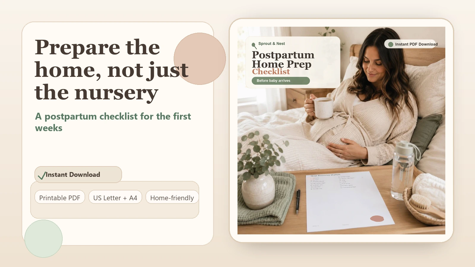 postpartum home prep checklist