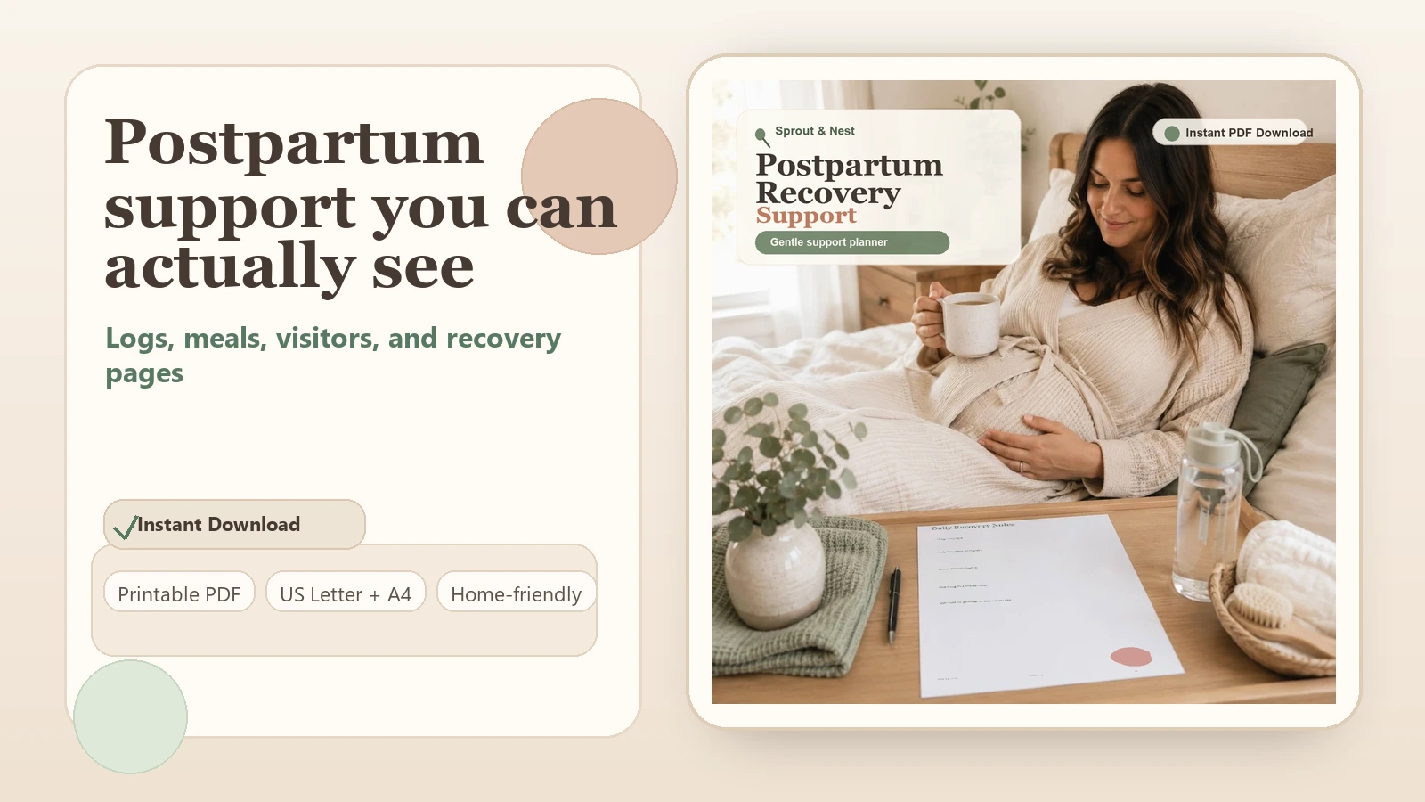 postpartum recovery planner