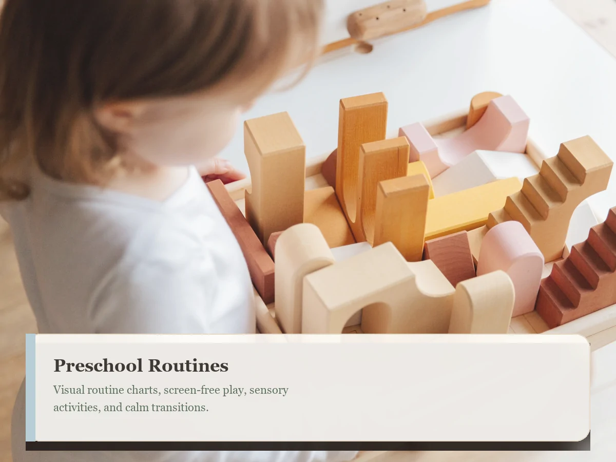 Preschool screen-free routine printables