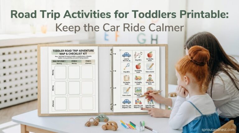 road trip activities for toddlers printable - summer family routine guide