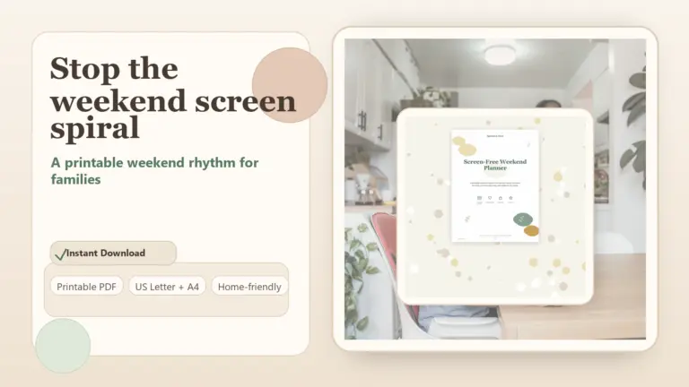 screen-free weekend planner