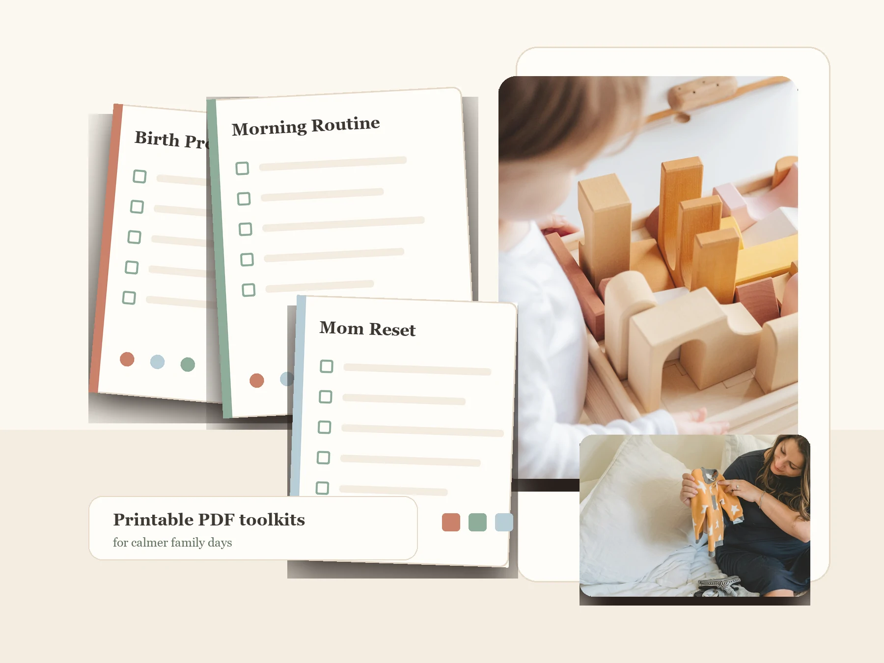 Printable family routine PDF toolkit for moms