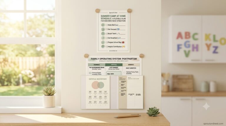 summer camp at home schedule - summer family routine guide