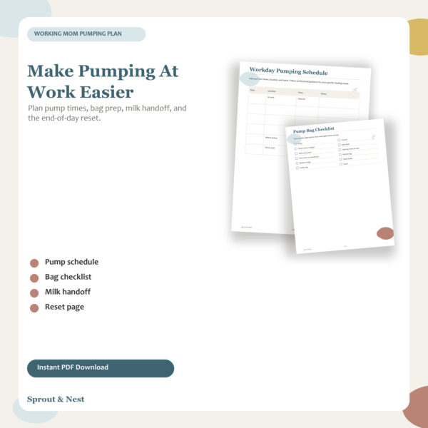Working Mom Pumping Schedule Printable featured image