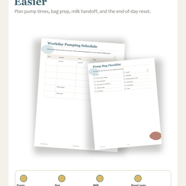 Working Mom Pumping Schedule Printable Pinterest pin image
